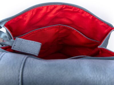 Elegancki plecak damski w kolorze niebieskim ze skóry ekologicznej - obrazek 5