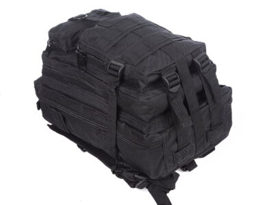 Średni czarny plecak wojskowy męski