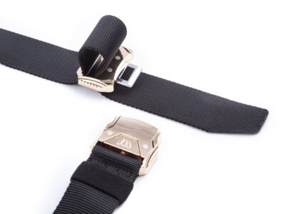 Pasek męski wojskowy do spodni ze złotą klamrą na przycisk SERGEJ MONTANA - obrazek 4