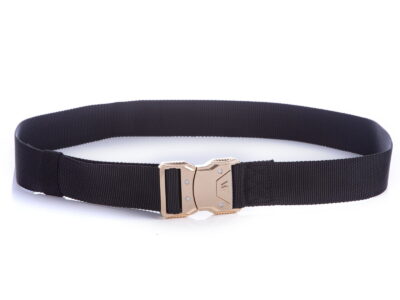 Pasek męski wojskowy do spodni ze złotą klamrą na przycisk SERGEJ MONTANA - obrazek 2