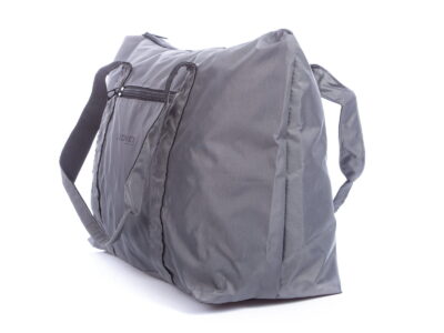 Lekka szara materiałowa torba podręczna podróżna - obrazek 3