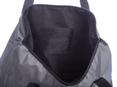 Lekka szara materiałowa torba podręczna podróżna - obrazek 4