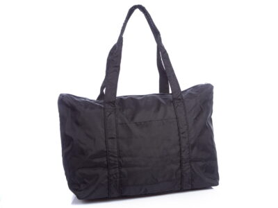 Lekka czarna materiałowa torba podręczna podróżna - obrazek 2