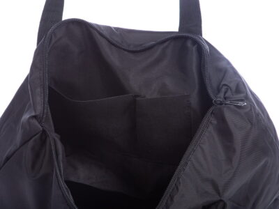 Lekka czarna materiałowa torba podręczna podróżna - obrazek 4