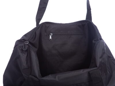 Lekka czarna materiałowa torba podręczna podróżna - obrazek 5