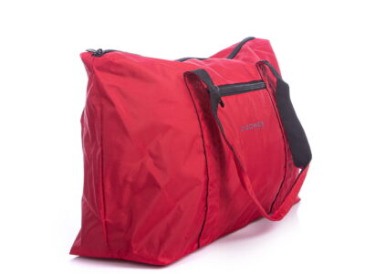 Lekka czerwona materiałowa torba podręczna podróżna - obrazek 3