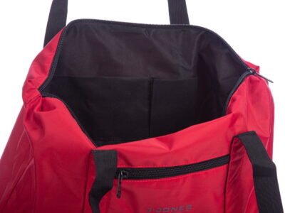 Lekka czerwona materiałowa torba podręczna podróżna - obrazek 4