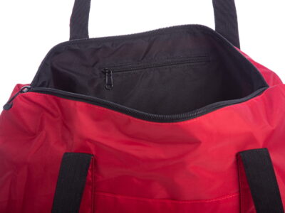 Lekka czerwona materiałowa torba podręczna podróżna - obrazek 5