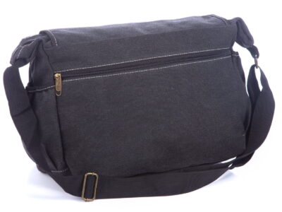 Duża płócienna torba męska na ramię z klapą OR&MI - obrazek 4