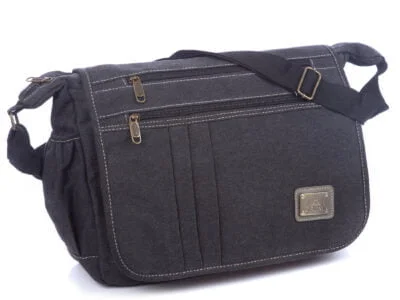 Torba męska z canvasu szara ORMI duża