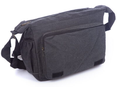 Pojemna płócienna torba męska na ramię z klapą OR&MI - obrazek 7