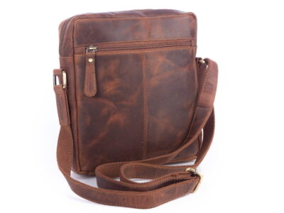 Skórzana torba męska na ramię brązowa vintage DARGELIS - obrazek 5