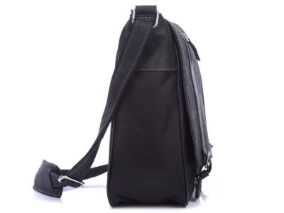 Męska torba skórzana z klapą - dla studenta i do pracy czarna SERGEJ - obrazek 6