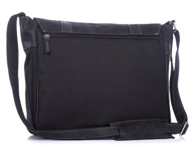 Męska torba skórzana z klapą - dla studenta i do pracy czarna SERGEJ - obrazek 7