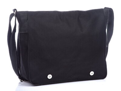 Męska torba skórzana z klapą - dla studenta i do pracy czarna SERGEJ - obrazek 8