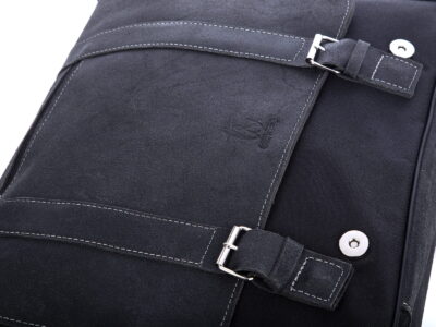 Męska torba skórzana z klapą - dla studenta i do pracy czarna SERGEJ - obrazek 10