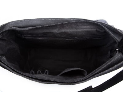 Męska torba skórzana z klapą - dla studenta i do pracy czarna SERGEJ - obrazek 11