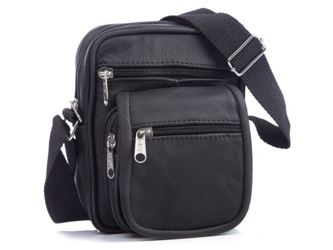 Mała skórzana saszetka męska na ramię SERGEJ