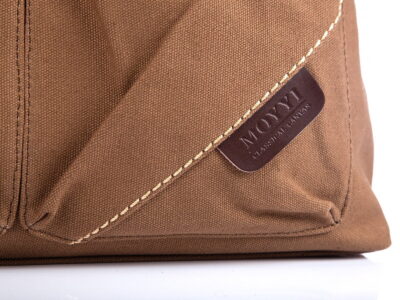 Płócienna torba brązowa z miejscem na laptopa 15,6" SERGEJ - obrazek 9