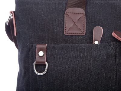 Płócienna torba szara z miejscem na laptopa 15,6" SERGEJ - obrazek 9
