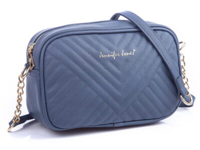 Niebieska channelka damska na ramię pikowana Jennifer Jones