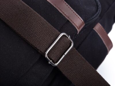 Pojemna pionowa torba w stylu vintage na laptopa czarna SERGEJ - obrazek 8