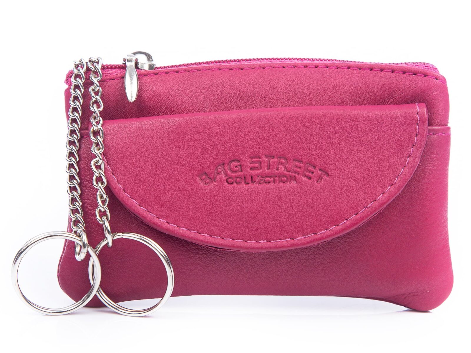 Różowe etui na klucze ze skóry naturalnej Bag Street