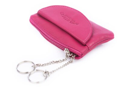 Skórzany pokrowiec na klucze różowy Bag Street - obrazek 4