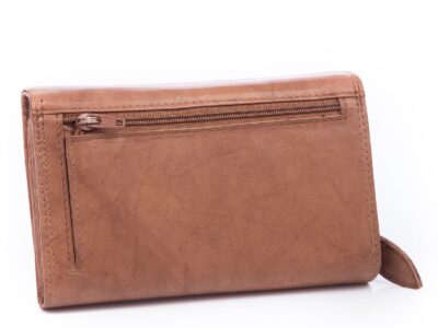 Money Maker Duży portfel damski skórzany beżowy RFID - obrazek 2