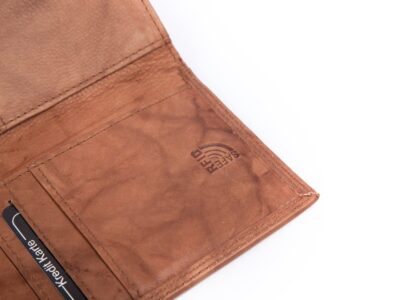 Money Maker Duży portfel damski skórzany beżowy RFID - obrazek 5