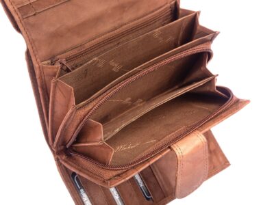 Money Maker Duży portfel damski skórzany beżowy RFID - obrazek 7