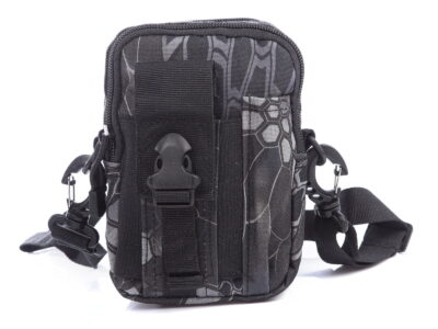 Saszetka męska do paska od spodni wojskowa szara z wzorem - obrazek 3