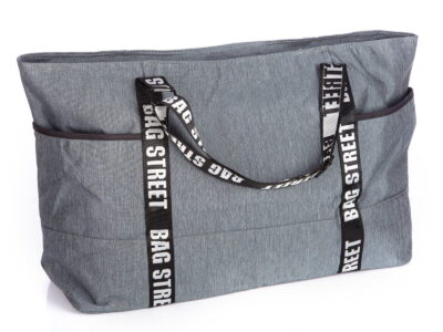 Torba bagaż podręczny do samolotu 55 x 35 x 22 cm szara Bag Street - obrazek 4