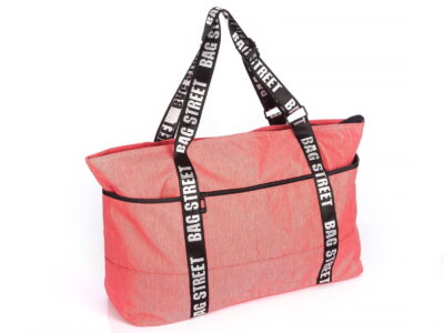 Różowa torba fitness, plażowa, bagaż podręczny do samolotu