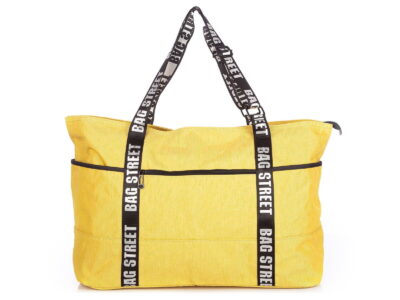 Torba bagaż podręczny do samolotu 55 x 35 x 22 cm żółta Bag Street - obrazek 2