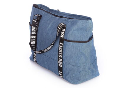 Torba bagaż podręczny do samolotu 55 x 35 x 22 cm niebieska Bag Street - obrazek 3