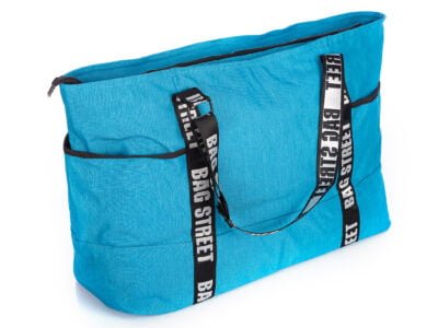 Torba bagaż podręczny do samolotu 55 x 35 x 22 cm turkusowa Bag Street - obrazek 3