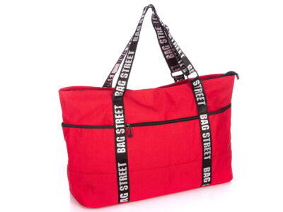 Czerwona trba podróżna do samolotu materiałowa mocna wodoodporna