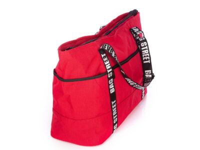 Torba bagaż podręczny do samolotu 55 x 35 x 22 cm czerwona Bag Street - obrazek 4
