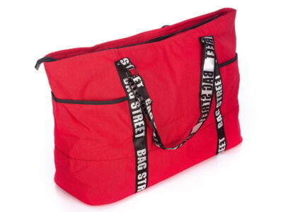 Torba bagaż podręczny do samolotu 55 x 35 x 22 cm czerwona Bag Street - obrazek 3