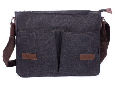 Torba męska na ramię A4 średnia z canvasu SERGEJ New York - obrazek 5