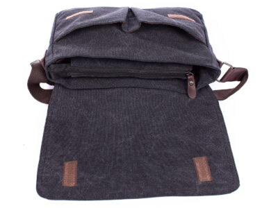 Torba męska na ramię A4 średnia z canvasu SERGEJ New York - obrazek 7