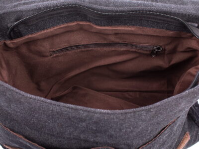 Torba męska na ramię A4 średnia z canvasu SERGEJ New York - obrazek 9