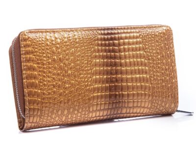 Portfel damski skórzany złoty RFID Jennifer Jones - obrazek 3