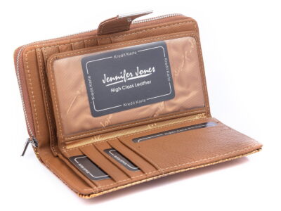 Portfel damski skórzany złoty RFID Jennifer Jones - obrazek 5