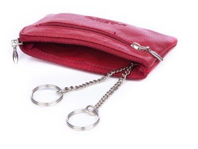 Czerwone etui na klucze ze skóry naturalnej Bag Street - obrazek 4