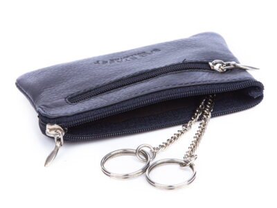 Granatowe etui na klucze ze skóry naturalnej Bag Street - obrazek 3