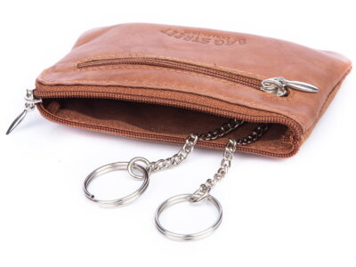 Brązowe etui na klucze ze skóry naturalnej Bag Street - obrazek 3