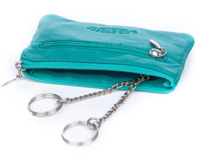 Turkusowe etui na klucze ze skóry naturalnej Bag Street - obrazek 2