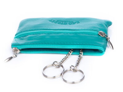 Saszetka skórzana na klucze turkusowa Bag Street - obrazek 3